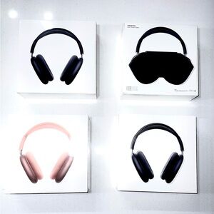 Apple Headphones in Black and Pink